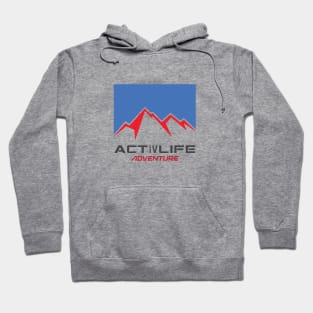 Activlife Adventure With Red Mountains and Blue Sky Hoodie